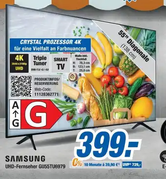 Expert Bening Samsung 4K FullHD LED TV 55" | GU55TU6979 Angebot