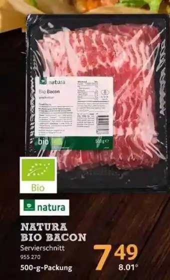 Selgros Natura bio bacon Angebot