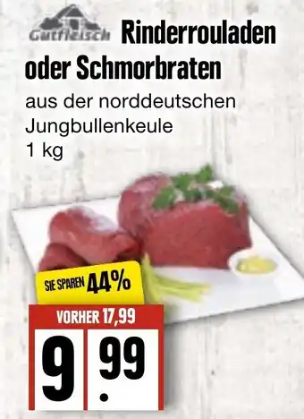 Edeka Frischemarkt Gutfleisch Rinderrouladen oder Schmorbraten 1 kg Angebot