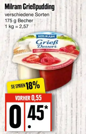 Edeka Milram Grießpudding 175 g Becher Angebot