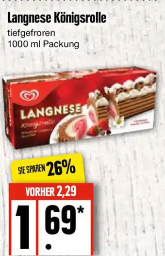 Edeka Langnese Königsrolle 1000 ml Packung Angebot