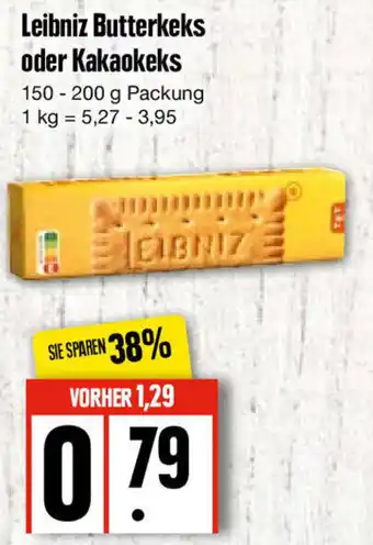 Edeka Leibniz Butterkeks oder Kakaokeks 150-200 g Packung Angebot