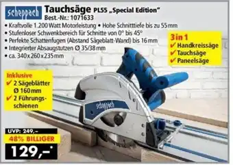 Norma Scheppach Tauchsäge PL55 ,,Special Edition" Angebot