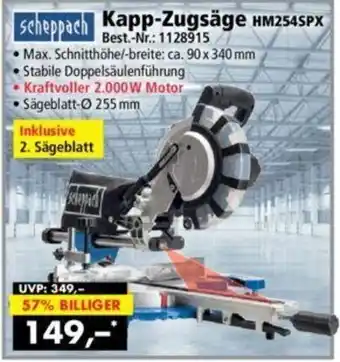 Norma Scheppach Kapp Zugsäge HM254SPX Angebot