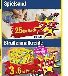 Wiglo Wunderland Spielsand oder straßenmalkreide Angebot