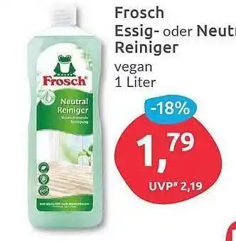 Budni Frosch essig- oder neutrai reiniger Angebot