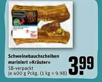 REWE Schweinebauchscheiben mariniert kräuter Angebot