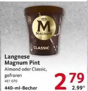 Selgros Langnese magnum pint Angebot