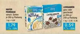 V Markt Hafer porridge, leinsamen Angebot