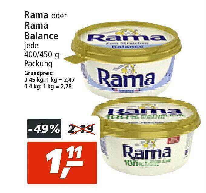 Alle Rama Angebote Entdecken Sie das günstigste Rama Angebot!
