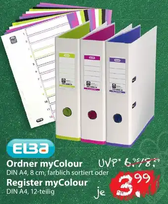 Famila Nord Ost Elba Ordner myColour DIN A4, 8 cm oder Register myColour DIN A4, 12-teilig Angebot