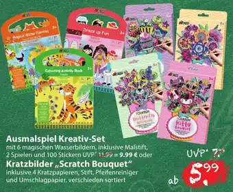 Famila Nord Ost Ausmalspiel Kreativ Set oder Kratzbilder ,,Scratch Bouquet" Angebot