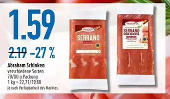 diska Abraham Schinken 70/80g Angebot