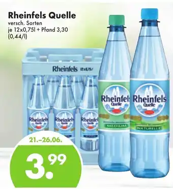 Trink und Spare Rheinfels Quelle 12x0,75L Angebot