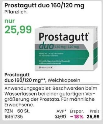 REWE City Prostagutt duo 160/120mg Angebot