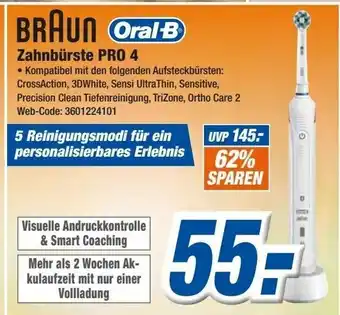 Expert Braun Oral B Zahnbürste Pro 4 Angebot