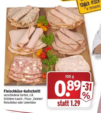 Wasgau Fleischkäse Aufschnitt 100g Angebot