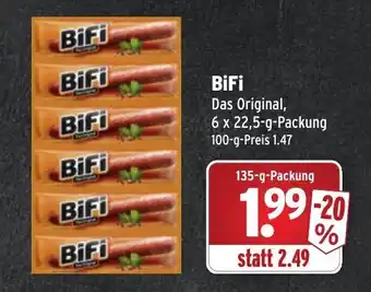 Wasgau BiFi Das Original 6x22,5g Angebot