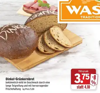 Wasgau Dinkel Grünkernbrot 750g Angebot