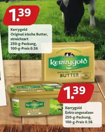 Wasgau Kerrygold Original Irische Butter, streichzart 250g oder Kerrygold Extra ungesalzen 250g Angebot