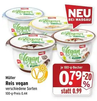 Wasgau Müller Reis vegan 180g Becher Angebot