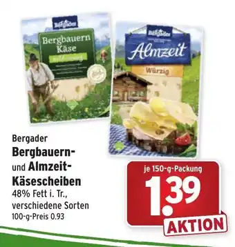 Wasgau Bergader Bergbauern und Almzeit Käsescheiben 150g Angebot