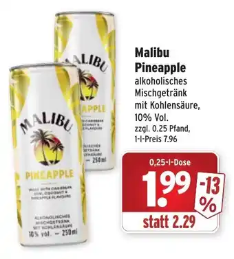 Wasgau Malibu Pineapple 0,25L Angebot