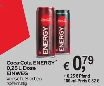 Wasgau Coca Cola Energy 0,25L Angebot