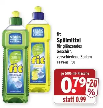 Wasgau Fit Spülmittel 500ml Angebot