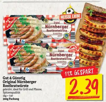 NP Discount Gut & Günstig Original Nürnberger Rostbratwürste 300g Angebot