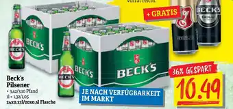 NP Discount Beck's Pilsener 24x0,33L/20x0,5L Angebot