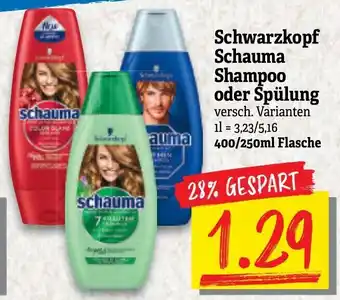 NP Discount Schwarzkopf Schauma Shampoo oder Spülung 400/250ml Angebot