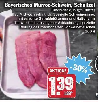 AEZ Bayerisches Murroc Schwein, Schnitzel 100g Angebot