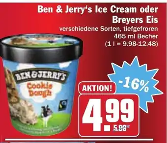 AEZ Ben & Jerry's Ice Cream oder Breyers Eis 465ml Becher Angebot