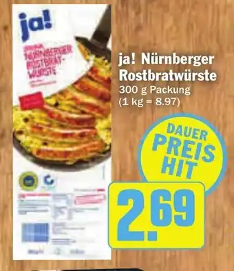 AEZ ja! Nürnberger Rostbratwürste 300g Angebot