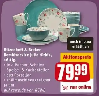REWE City Ritzenhoff & Breker Kombiservice Julia Türkis, 16-tlg Angebot