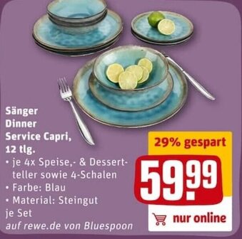 REWE City Sänger Dinner Service Capri,12 tlg Angebot