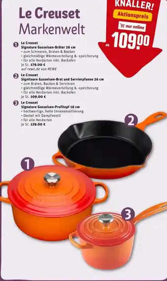 REWE City Le Creuset Markenwelt le Creuset signature Gusseisen Bräter 26 cm Angebot