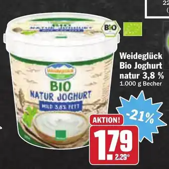 AEZ Weideglück Bio Joghurt natur 3,8% 1000g Becher Angebot