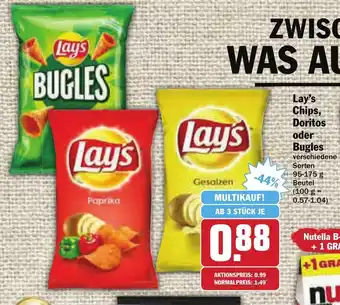 AEZ Lay's Chips, Doritos oder Bugles 95-175g Beutel Angebot