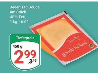 Globus Jeden tag gouda am stück Angebot