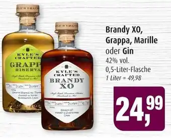 Markant Kyle's Crafted Brandy XO, Grappa, Marille oder Gin 0,5 Liter Flasche Angebot