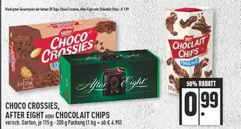 E Reichelt Choco crossies, after eight oder chocolait chips Angebot