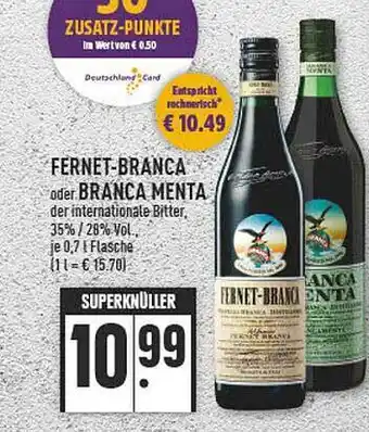 E Reichelt Fernet-branca oder branca menta Angebot