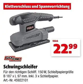 Hagebau Go/On! Schwingschleifer Angebot