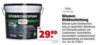 Hagebau MEM Bitumen Dickbeschichtung 12 L Angebot