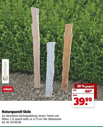 Hagebau Naturquarzit Stele Angebot