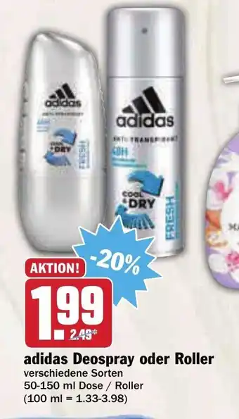 AEZ Adidas Deospray oder Roller 50-150ml Angebot