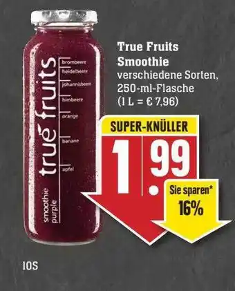 Scheck-in-Center True fruits smoothie Angebot