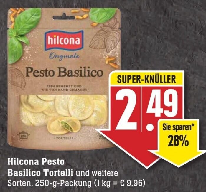 Hilcona Pesto Basilico Tortelli 250 g Packung Angebot bei Edeka Neukauf